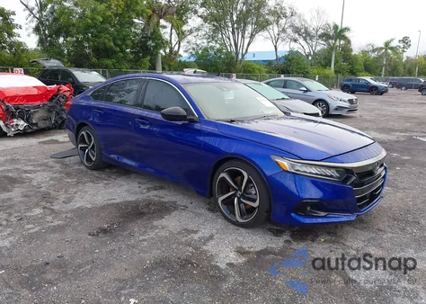 2021 Honda Accord Sport z USA, uszkodzony, nr VIN 1HGCV1F37MA085779